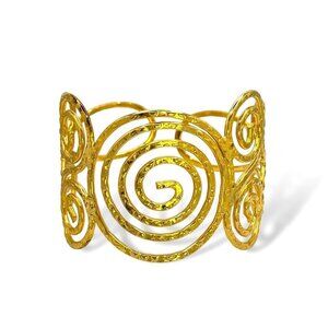 NWT Gold Upper Arm Cuff Armlet Armband Forearm Bangle Bracelet